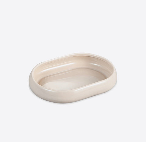Plat ovale - BONDY BEIGE - LOT DE 2 pièces - 14 cm - Ena Home