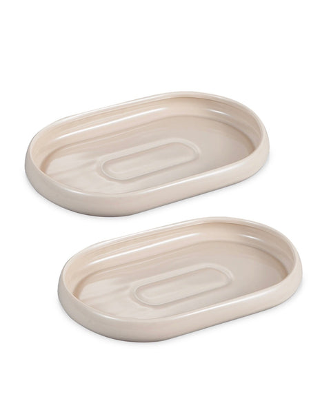 Plat ovale Moon Beige - 21 cm - Ena Home