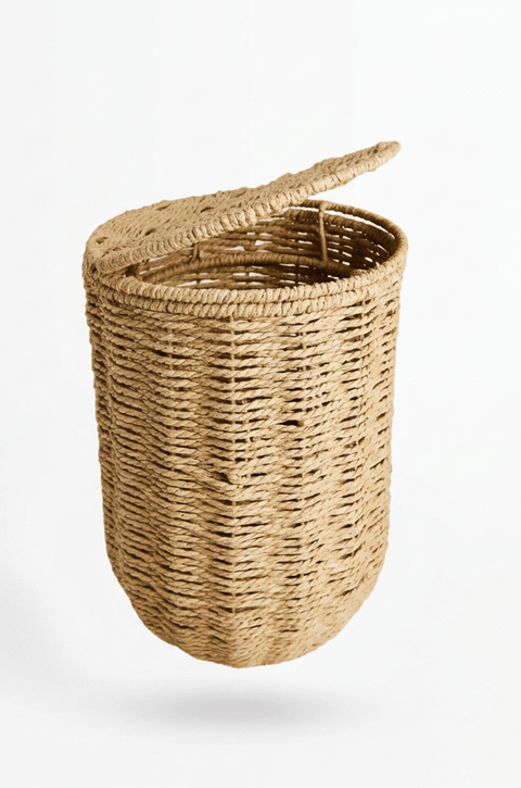 Poubelle de Salle de Bain -BOHO- avec Couvercle Amovible - Ena Home