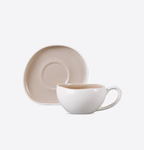 Service à café Curvy Bicolore - 12 pcs - Ena Home