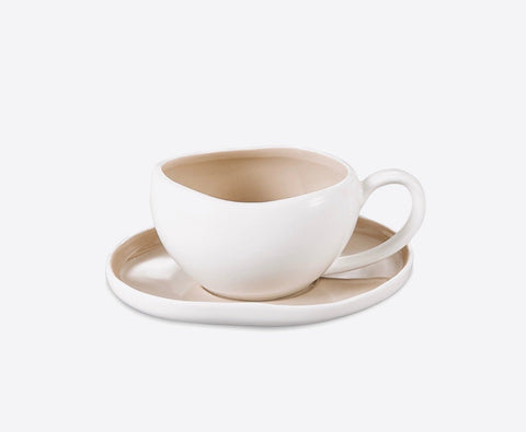 Service à café Curvy Bicolore - 12 pcs - Ena Home