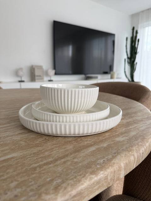 Service à dîner CANET WHITE – 18 pcs - Ena Home