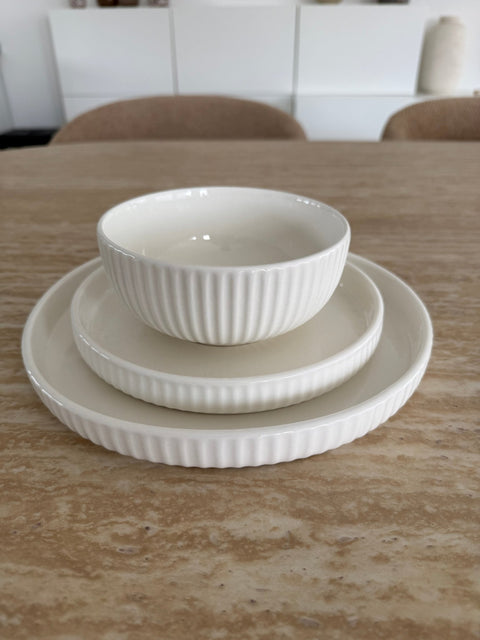 Service à dîner CANET WHITE – 18 pcs - Ena Home
