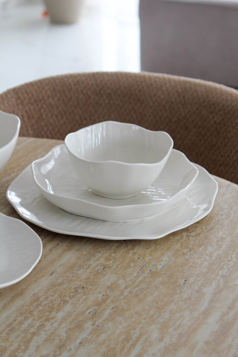 Service à dîner Cermico blanc - 27 pcs - Ena Home