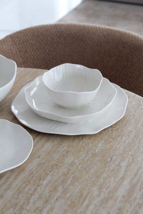 Service à dîner Cermico blanc - 27 pcs - Ena Home