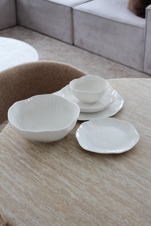 Service à dîner Cermico blanc - 27 pcs - Ena Home