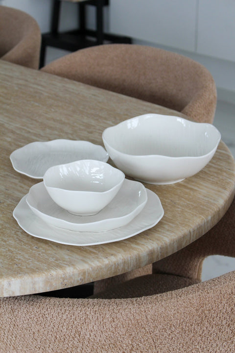 Service à dîner Cermico blanc - 27 pcs - Ena Home