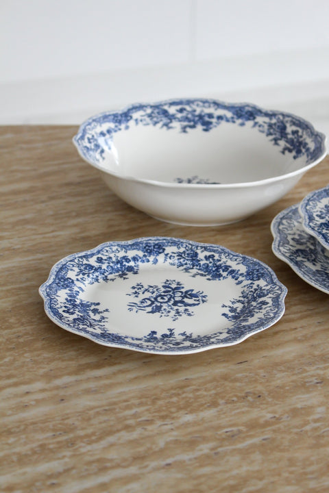 Service à dîner Vintage bleu - 26 pcs - Ena Home
