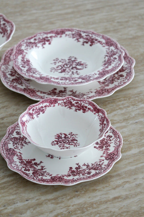 Service à dîner VINTAGE rouge - 26 pcs - Ena Home