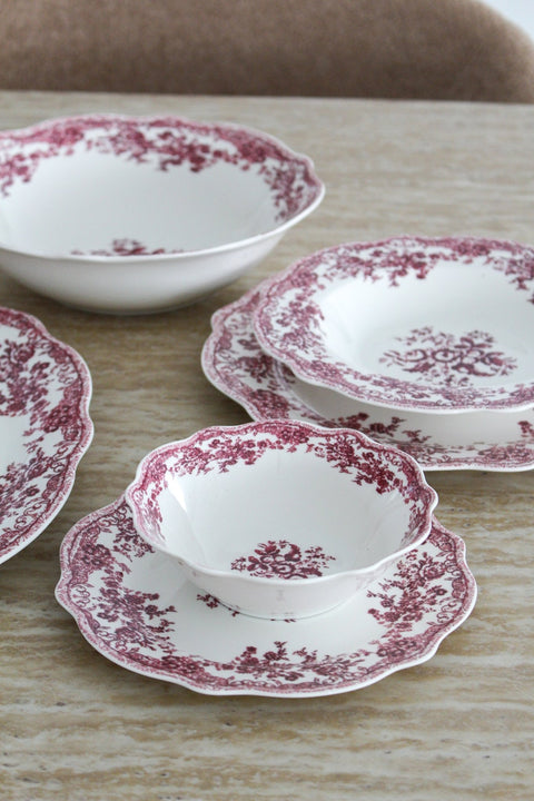 Service à dîner VINTAGE rouge - 26 pcs - Ena Home