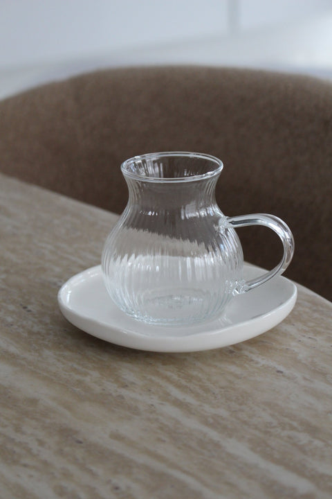 Sous-Tasses Curvy Blanc- 6pcs - Ena Home