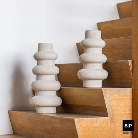 Vase en Grès TUBO – Ø21 x H38,5cm - Ena Home