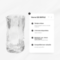 Verre Ice Cube Riffle 200 ou 250ml -lot de 6 - Ena Home